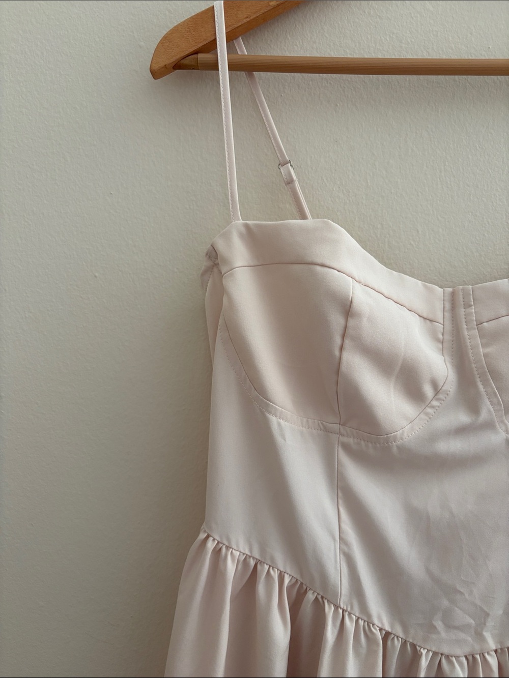 Strapless Bustier Dress in Soft Blush